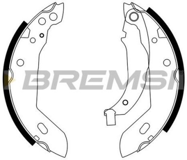 Гальмівні колодки зад. Peugeot 309 85-93/ Renault Clio 90-98 (TRW) GRESA GF0411