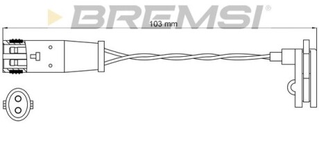 Датчик гальмівних колодок Sprinter/Crafter 06- пер. (2 конт) GRESA WI0631