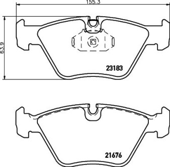 Колодки гальмівні дискові комплект; передн. HELLA 8DB355009001