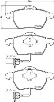 Гальмівні колодки пер. Passat B5/Audi A4/A6 00-05 HELLA 8DB355010-731