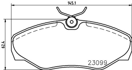 Гальмівнi колодки дисковi перед. Renault Trafic/Opel Vivaro 1.9DI 01- HELLA 8DB 355 011-091