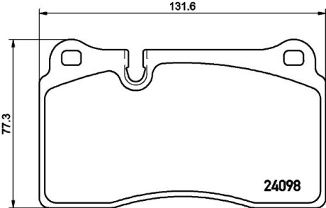 Гальмівні колодки пер. VW Touareg 02- (brembo) HELLA 8DB355011-851