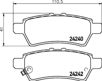 Гальмівні колодки зад. Nissan Pathfinder 05- (Tokico) HELLA 8DB355012-081 (фото 1)