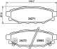 Гальмівні колодки зад. Subaru Forester/Legacy IV 03- HELLA 8DB355012-261 (фото 1)