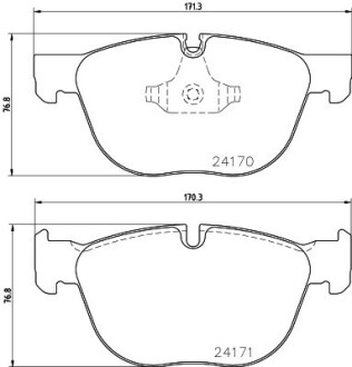 Гальмiвнi колодки дискові перед. BMW E70, E71 BMW X5 3.0 d 07- HELLA 8DB 355 012-541