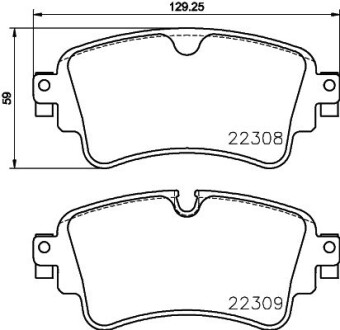 Гальмівні колодки зад. Touareg/Q5/Q7 14- HELLA 8DB355024791