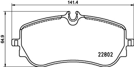 Гальмівні колодки MAN TGE VW Amarok, Crafter 2.0/2.0D/3.0D 12.10- HELLA 8DB355037751