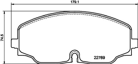 Колодки гальмівні, дискове гальмо HELLA 8DB355039941 (фото 1)