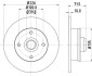 Диск гальмівний VW Golf, Passat 85-96 задн. HELLA 8DD 355 101-661 (фото 4)