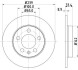 Диск гальмівний зад. (239x33.4) Skoda Octavia 1.9TDi/VW Golf IV 1.9TDi 02- HELLA 8DD 355 107-461 (фото 1)