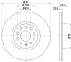 Гальмівний диск перед. Caddy III/IV/Golf/Jetta/Passat/Octavia 05- (312x25) HELLA 8DD355109521 (фото 4)