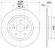 Диск гальмівний задній Toyota Avensis 09- HELLA 8DD 355 116-121 (фото 4)