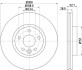 Гальмівний диск передній Ford Mondeo 1.6-2.5 03.07-01.15 HELLA 8DD 355 116-221 (фото 1)