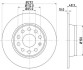 Диск гальмівний зад. (271.8x48,3) Audi A3 09-/Seat Leon 05- HELLA 8DD 355 116-971 (фото 4)