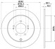 Диск гальмівний задн. Citroen C-Crosser, Mitsubishi Lancer. Outlander Peugeot 4007, 4008 1.6-3.0 11.06- HELLA 8DD 355 119-061 (фото 4)