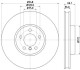 Диск гальмівний перед. правий BMW 5 (F07, F10, F11, F18), 6 (F12, F13, F06), 7 (F01, F02, F03, F04) 3.0/3.5/4.0D 09- HELLA 8DD 355 119-271 (фото 4)