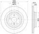 Диск гальмівний зад. (330mmx22mm) MERCEDES GLE W166 15- ML W166 11- HELLA 8DD 355 122-561 (фото 4)