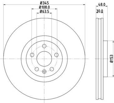 Диск гальмівний PRO High Carbon; передн. HELLA 8DD355126371