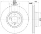 Диск гальмівний передній BMW 3(F30) 2.0-3.0D 11.11- HELLA 8DD 355 129-651 (фото 4)