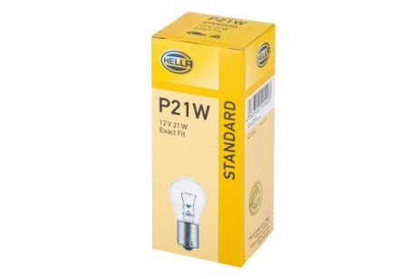 Автолампа Behr Standard P21W BAY15s 21 W прозрачная HELLA 8GA002073121