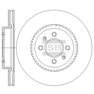 Диск гальмівний Hi-Q (SANGSIN) SD2043