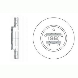 Диск гальмівний MITSUBISHI LANCER Saloon(CYZA)-1.5,1.6,1.8,2.0 передн. (вир-во SANGSIN) Hi-Q (SANGSIN) SD4315