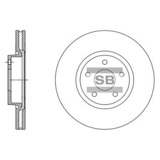 Гальмівний диск передній Hi-Q (SANGSIN) SD5304