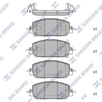 Комплект гальмівних колодок з 4 шт. дисків Hi-Q (SANGSIN) SP4176 (фото 1)