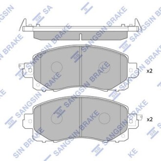 Колодки гальмівні дискові (комплект 4 шт) Hi-Q (SANGSIN) SP4221