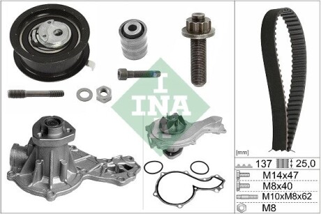 Комплект ременя ГРМ з помпою води INA 530 0377 30