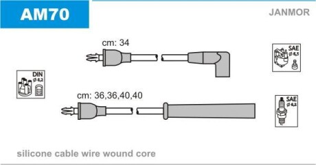 Комплект проводов зажигания JANMOR AM70