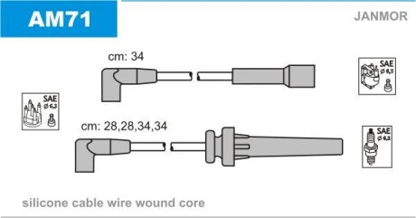 Комплект проводов зажигания JANMOR AM71