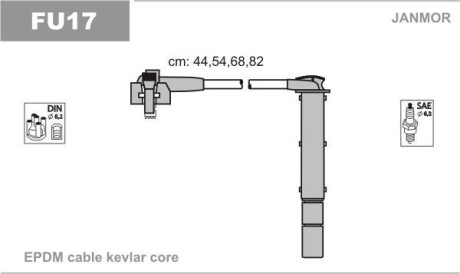 Провода В/В Ford Escort 1.4i 93-95 JANMOR FU17