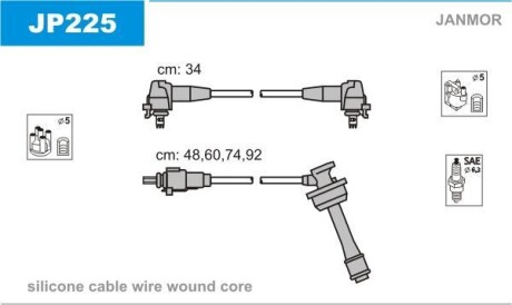 Комплект проводов зажигания JANMOR JP225
