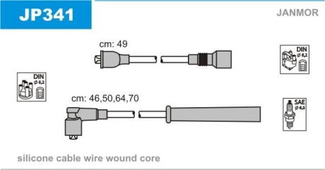 Комплект проводов зажигания JANMOR JP341