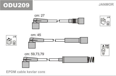 Провод зажигания JANMOR ODU209