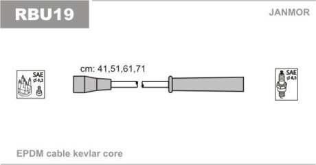 Провод зажигания JANMOR RBU19