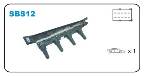 Котушка запалювання JANMOR SBS12