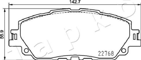 Колодки гальмівні передні Toyota Camry 2.5 Hybrid (17 -), RAV 4 (18 -)/Lexus ES, UX (18-) JAPKO 502026 (фото 1)