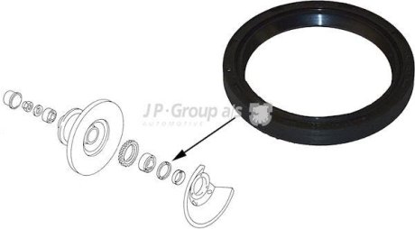 Уплотняющее кольцо вала, подшипник ступицы колеса JP GROUP 1142000400 (фото 1)