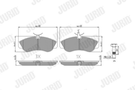 Колодки гальмівні дискові, комплект JURID 573061J