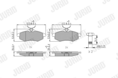 Колодки гальмівні дискові, комплект JURID 573083J