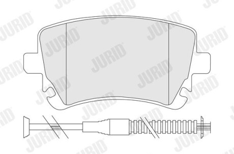 Колодки гальмівні дискові, комплект JURID 573225J (фото 1)