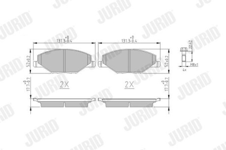 Колодки гальмівні дискові JURID 573601J