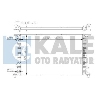 Радиатор охлаждения Audi A4, A5, A6, Q3, Q5 KALE OTO RADYATOR 342340