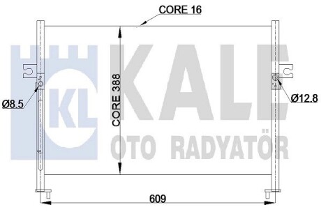 Радиатор кондиционера Hyundai H-1 / Starex, H-1 Box, H100, Porter Condenser KALE OTO RADYATOR 342425