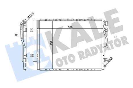 Радиатор кондиционера Kia Sorento I Condenser KALE OTO RADYATOR 342625