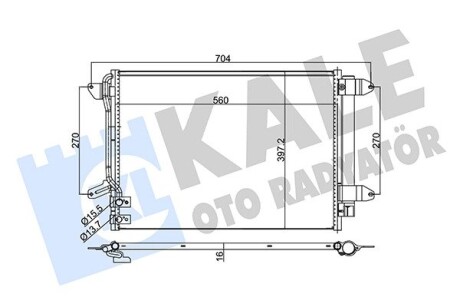 Радиатор кондиционера Volkswagen Beetle, Jetta IV KALE OTO RADYATOR 343285