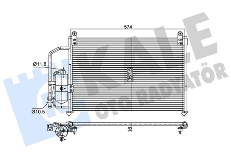 Радиатор кондиционера Ланос KALE OTO RADYATOR 345195