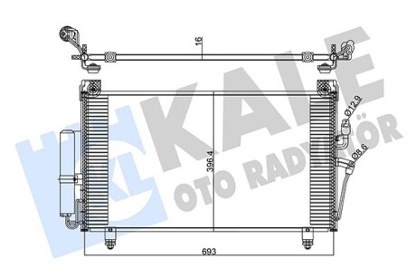 Радіатор кондиціонера Mitsubishi Outlander I KALE OTO RADYATOR 345255